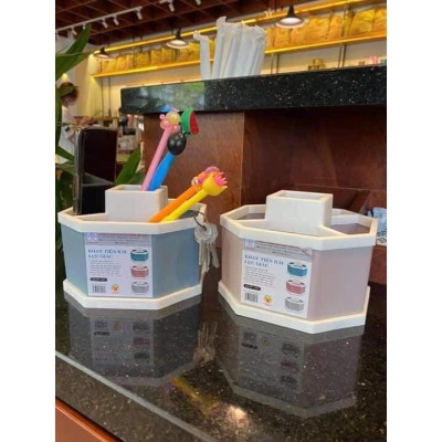 Khay Nhựa Tiện Ích 4 ngăn, 5 ngăn , lục giác để bàn, cắm bút, đựng đồ đa năng - giao mầu ngẫu nhiên