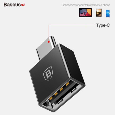 Đầu chuyển OTG USB Type C sang USB Full size Baseus LV106 (CATJQ-B01)- Hàng chính hãng.