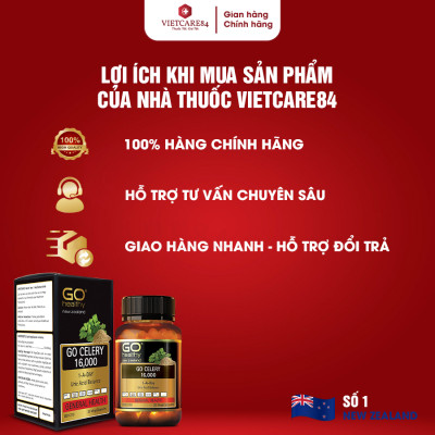 Viên Gout New Zealand Go Celery 16000mg 30 Viên | Giúp Hỗ Trợ Điều Trị Gout Từ Gốc - Nhập Khẩu Chính Hãng