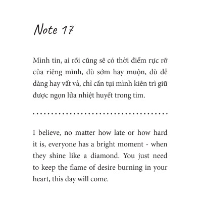 Combo 2 cuốn Sách Song Ngữ Việt Anh: A Diary Of Silent Effort + A Hug For Not Giving Up