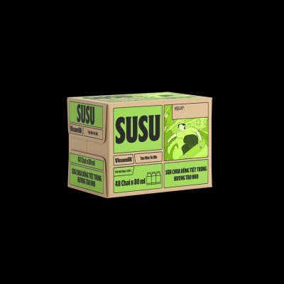 Thùng 48 Chai x 80ml Sữa Chua Uống Vinamilk Susu Hương Táo Nho