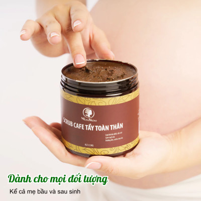Bộ dưỡng trắng hồng da toàn thân Wonmom (1 kem sữa nghệ + 1 scrub cafe tẩy tế bào chết toàn thân)