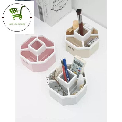 Khay Nhựa Tiện Ích 4 ngăn, 5 ngăn , lục giác để bàn, cắm bút, đựng đồ đa năng - giao mầu ngẫu nhiên
