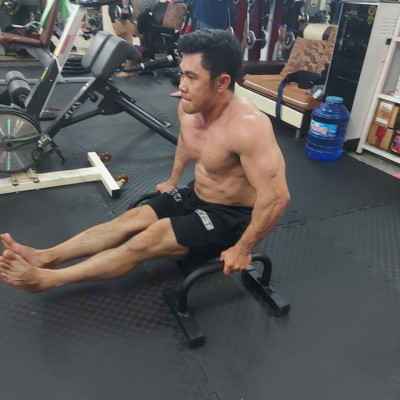 Dụng cụ hít đất, xà kép mini, dụng cụ chống đẩy, Parallettes size L (Cao 20cm) DAI NHAN, làm bằng thép, sơn tĩnh điện