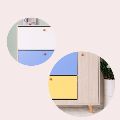 TỦ GIÀY GỖ CAO CẤP OHAHA PHỐI NHIỀU MÀU 01 - TG054