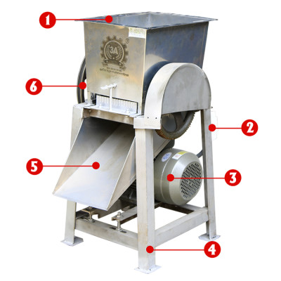 Máy thái cá inox 3A2,2Kw - Cắt cá làm thức ăn chăn nuôi thủy hải sản - Hàng Chính Hãng