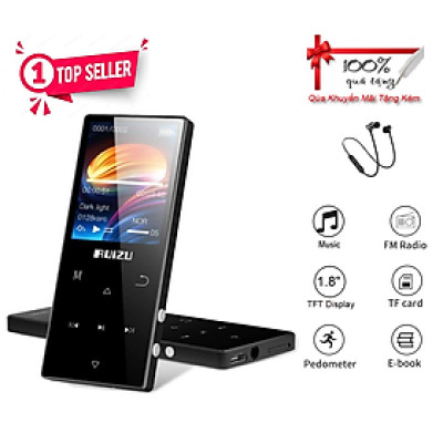 Máy Nghe Nhạc Ruizu D51 - Bộ Nhớ Trong 8Gb, Bluetooth 5.1, Loa Ngoài, Nhạc Lossless, Xem Video, Đa Định Dạng MP3 WAV APE WMA FLAC OGG Văn Bản Hình Ảnh, Màn hình 1.8" Pin Lithium 400mAh 10 Tiếng, Hỗ Trợ Thẻ Nhớ Ngoài 128Gb - Hàng Chính Hãng