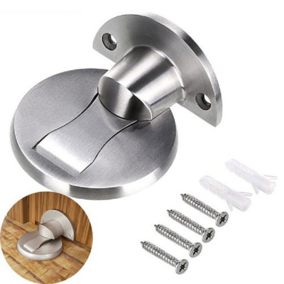Chặn cửa nam châm đế mỏng, hít cửa inox 304 dạng VUÔNG bền đẹp chống va đập tiện dụng 206845