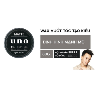 Sáp vuốt tóc UNO Matte Effector định hình, giữ nếp tóc Nhật Bản 80g