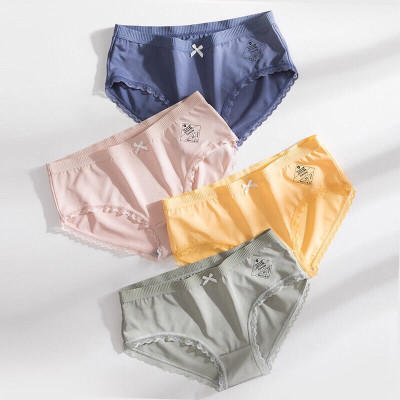 combo 5 chiếc quần lót thun cotton kháng khuẩn đính nơ siêu xinh fom từ 45-58kg