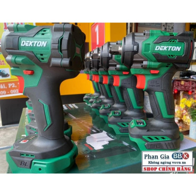 Thân máy siết bulong 380Nm chính hãnġ Dekton M21-WI380NCP-Mô tơ lõi đồng 100%-Bảo hành chính hãƞg.