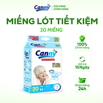 Miếng Lót Tiết Kiệm/ Lót Bổ Sung Canny - Mặc Cùng Tã Dán/Tã Quần Cho Người Lớn (20 miếng/gói)