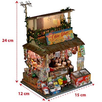 MÔ HÌNH TỰ LẮP RÁP DIY SÀI GÒN XƯA VÀ NAY - TIỆM SẠP KHÔ - SG01