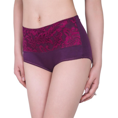 Quần Lót Nữ Cotton LUPERI LU3QL717 Phối Ren Cạp Cao Định Hình Eo Thon Gọn Chất Liệu Mềm Mịn Co Giãn Kháng Khuẩn Khử Mùi