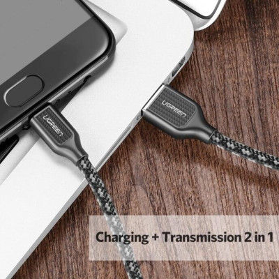 Ugreen UG50380US271TK 0.5M màu Đen Cáp sạc truyền dữ liệu USB 2.0 sang MICRO USB 4A võ hợp kim kẽm - HÀNG CHÍNH HÃNG