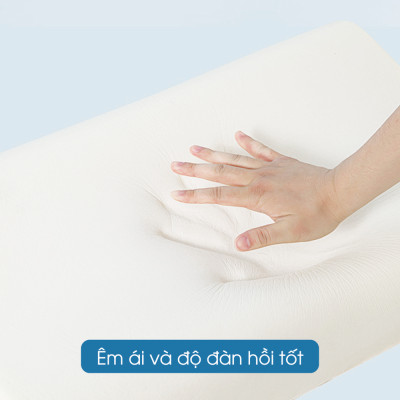 [MEMORY FOAM] Ruột gối cao su non hỗ trợ ngủ ngon NIN House 60x40x12cm cho người lớn, người già cao cấp