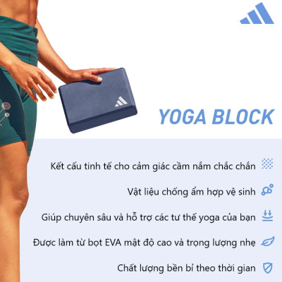 Gạch Tập Yoga Chính Hãng ADIDAS ADYG-20100FOAM EVA Yoga Block (1 Viên)