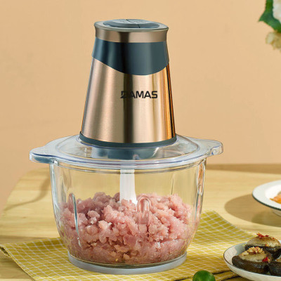 Máy Xay Thịt Đa Năng 2 Lưỡi Dao Xay Damas KF260 - Thiết Kế Cối Thủy Tinh Chịu Lực Cao Cấp - Động Cơ Đồng Nguyên Chất Giúp Máy Hoạt Động Bền Bỉ - Dung Tích Lớn 2,2 Lít - Hàng Nhập Khẩu 