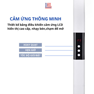 Quạt đứng điện tử có điều khiễn từ xa, hẹn giờ Mitomo FCE-60AEV, công suất 60W, động cơ dây đồng hàng chính hãng - Bảo hành 2 năm