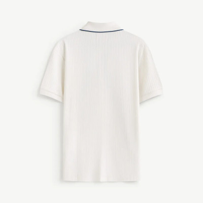 Áo Polo Nam Tay Bo Cổ Gài Nút Sọc Gân Phối Viền Form Fitted - ROUTINE 10F25POL016