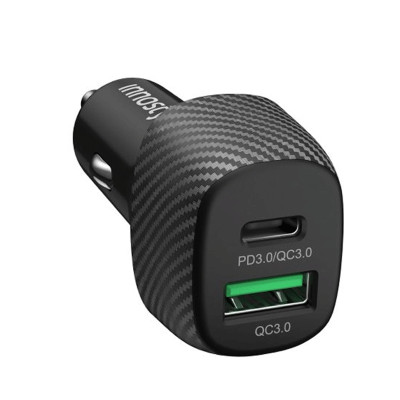  Sạc xe hơi 2 cổng Innostyle Poweron Speed PD/QC3.0 38W - IC38-2PDBLK- Hàng chính hãng