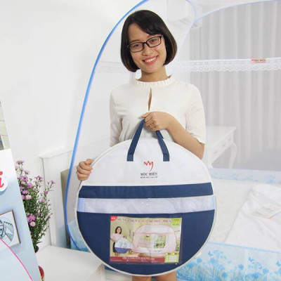 Màn chụp , Mùng chụp tự bung đỉnh chóp cao cấp Mộc Miên - Màn F1 -Kích thước 1,6mx2m ( hình thật ) 