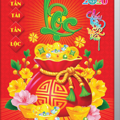 Lịch Tết 2026 - Khánh Lịch Bloc Đại Đặc Biệt 30 x 40cm