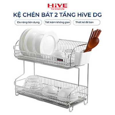 Kệ (giá) để chén bát HiVE DG 2 tầng inox 304