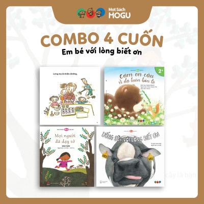 Truyện Ehon bé 3-4-5 tuổi - Bộ 4 cuốn Em bé với lòng biết ơn 