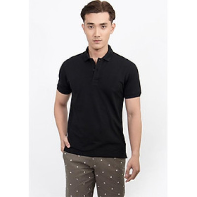 Áo Thun Polo Nam Trơn Novelty NATMMDMPSR200016N - Đen