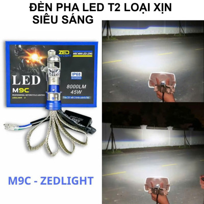 Đèn Pha LED Bi Cầu T2 Siêu Sáng – Lắp Xe Máy Ô Tô Dễ Dàng, Không Cần Độ Chế Siêu Bền