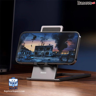 Giá đỡ kim loại xếp gọn hàng chính hãng Baseus BS-LVN012-GY cho điện thoại/tablet siêu mỏng