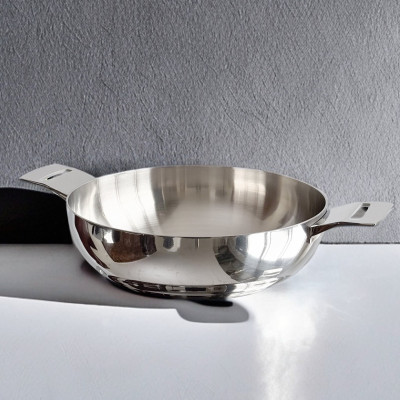 Chảo lẩu inox 316 đúc liền khối Hàn Quốc CIC6620 size 26cm kèm vung kính