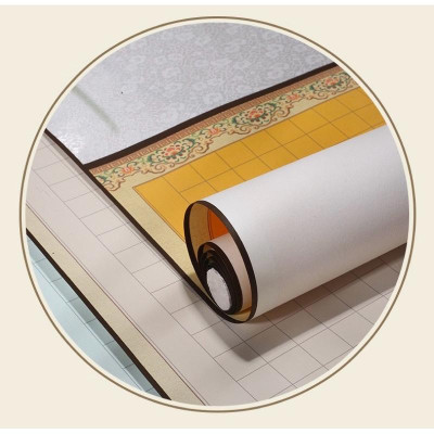 Biểu lụa bồi trục chép Tâm Kinh Bát Nhã & Đại Bi Chú có kẻ ô