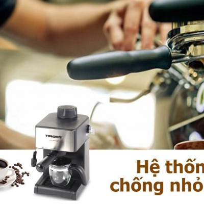 Máy pha cà phê Espresso Tiross TS621 - Hàng Chính Hãng - Bảo Hành 12 Tháng