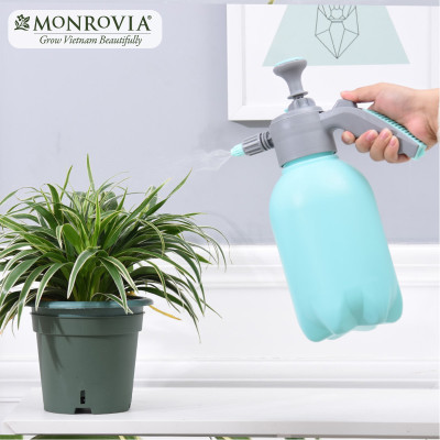 Bình xịt tưới cây MONROVIA 2 lít, phun sương tưới cây cảnh, vòi dài, tặng vòi ngắn, màu xanh, tiêu chuẩn Châu Âu