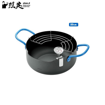 Bộ nồi chiên dầu đáy từ kèm khay ráo dầu, nhiệt kế Show-A - Hàng Nội Địa Nhật Bản