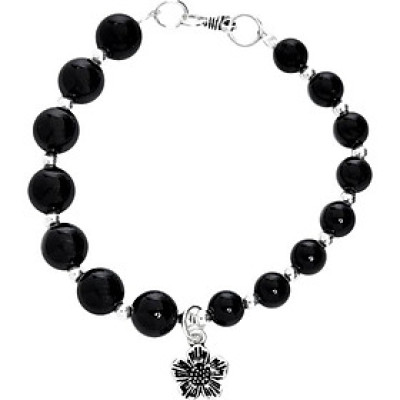 Vòng Tay Đá Obsidian Mix Charm Ngọc Quý Gemstones VT36