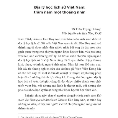 Sách - Đất Nước Việt Nam Qua Các Đời - Nghiên Cứu Địa Lý Học Lịch Sử Việt Nam (Tái Bản 2025)