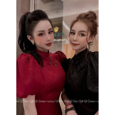 SET GẤM THƯỢNG HẢI CAO CẤP SJ08 (mẫu cổ kín )