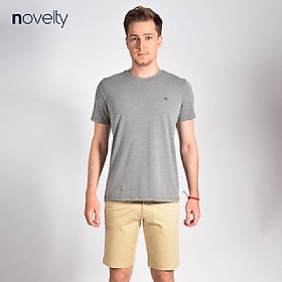 Áo thun nam Novelty cổ tròn xám đậm NATMMDNCSR181212N