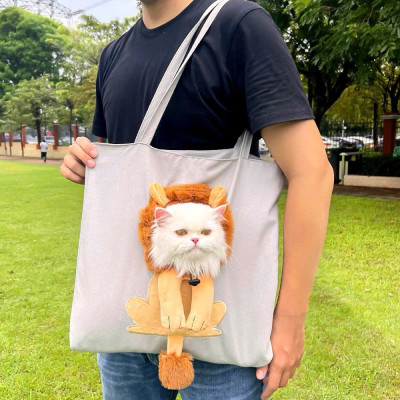 TÚI VẬN CHUYỂN HÌNH SƯ TỬ CHO THÚ CƯNG CHÓ MÈO ĐI DẠO