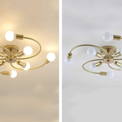 Đèn trần BOLE loại 8 bóng độc đáo trang trí nội thất hiện đại - kèm bóng LED chuyên dụng - (93).