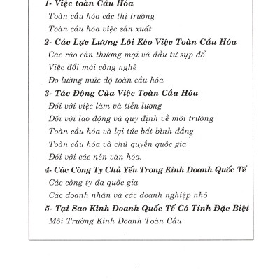 Kinh Doanh Quốc Tế - Thách Thức Của Cạnh Tranh Toàn Cầu