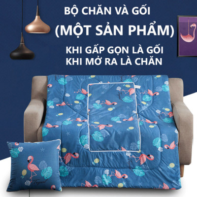 Gối Tựa Lưng , Gối Ngủ Văn Phòng Có Thể Mở Ra Thành Chăn Đắp Rất Tiện Lợi YESURE ( Mở Ra Làm Chăn , Gấp Gọn  Thành Gối Tựa Trong 1 Sản Phẩm) - Hàng chính hãng
