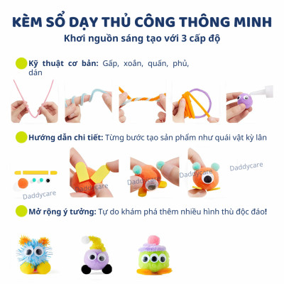 Set Làm Hoa Kẽm Nhung loại 1 Mideer All-in-One Handicraft Kit- Master Craftsman