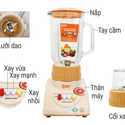 Máy xay sinh tố COMET 1.25 lít CM9956 - Hàng chính hãng