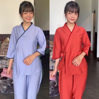 Đồ Lam Đi Chùa # Nhật Nơ Tơ lụa # Quần Áo Nữ # Đồ Bộ Nữ