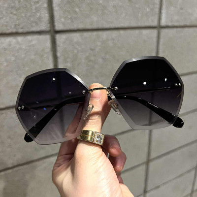 Kính râm Mắt khoan không viền  màu khói cao cấp cho nữ