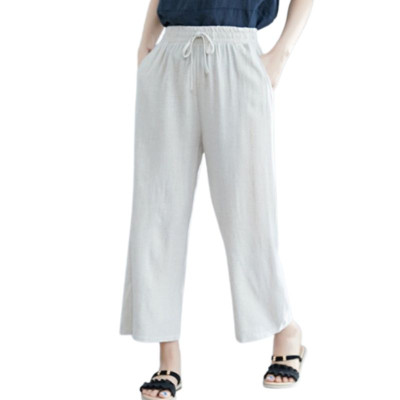 Quần đũi nữ ống rộng dài 88cm chất vải đũi mềm, thoáng mát - New Design QA0002